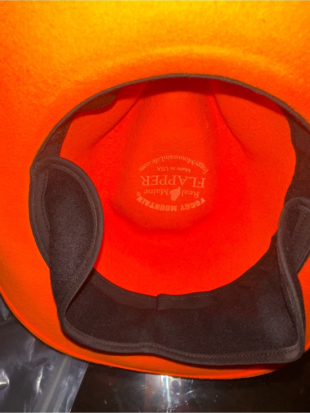 Foggy Mountain Maine Blaze Orange Western Cowboy Hunting Flapper Hat 100% Wool M - Picture 8 of 9